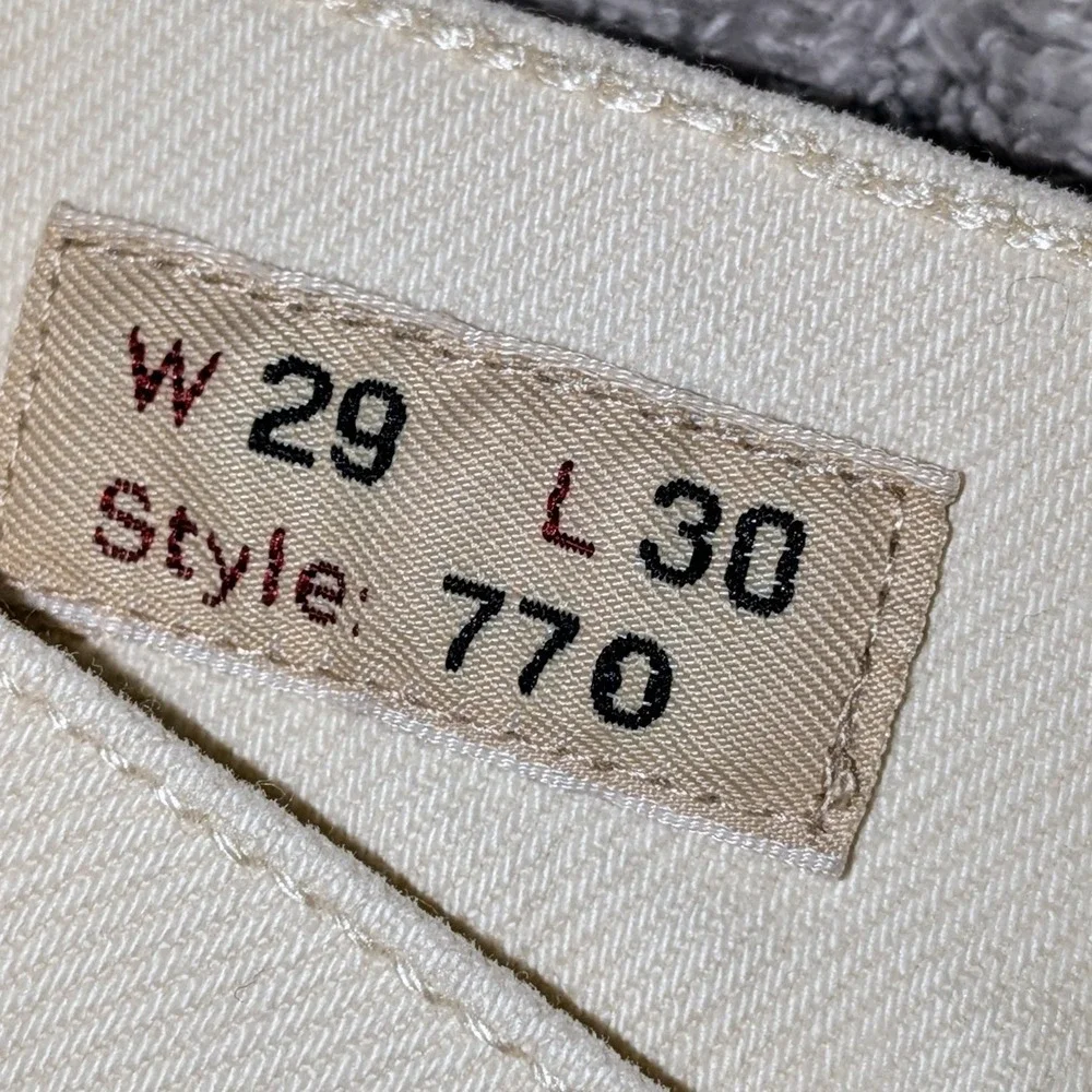 J.Crew 770‎ Straight Fit Pants Mens 29x30 Cream Off White Jeans NWT $118